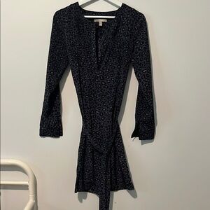 Banana Republic Black and White Wrap Sheath Dress